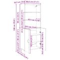 vidaXL Highboard Čierny dub 69,5 x 32,5 x 180 cm Kompozitné drevo