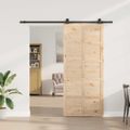 vidaXL Posuvné dvere 80 x 208 cm Borovicový masív Prírodná