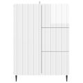 vidaXL Servírovacia skriňa Biela s vysokým leskom 66 x 34,5 x 91,5 cm
