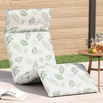 vidaXL Skladacie ležadlo s listovým vzorom 175x54x8,5 cm, oxfordská látka