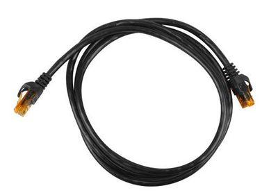 UTP Patch Kábel Lexton RJ45 CAT6E 1m 8P8C 1:1 Čierny UTP Patch Kabel Lexton RJ45 CAT6E 1m 8P8C 1:1 Čierny
