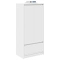 vidaXL Skrinka so zásuvkou Biela 55,5x34x119,5 cm Konštrukčné drevo