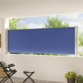 vidaXL Zaťahovacia bočná markíza na terasu 117x614 cm modré