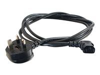 Elektrický kabel - power IEC 60320 C13 do BS 1363 (M) pravoúhlý - 1 m - černá
