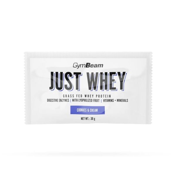 Just Whey Grass-Fed Protein – GymBeam, cookies & cream, 30 g