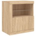 vidaXL Komoda s LED svetlami dub sonoma 181,5x37x67 cm