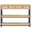 vidaXL Konzolový stolík dub sonoma 100x28x75 cm kompozitné drevo