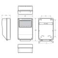Skriňa 3959 AcquaCOMBI IP65, 12 modulov, 398x266x153mm