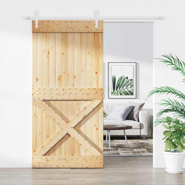 vidaXL Posuvné dvere Prírodná a biela 100 x 210 cm
