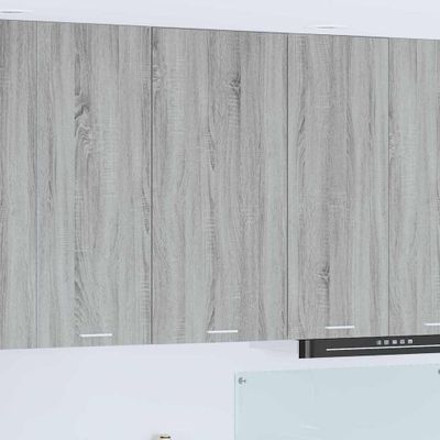 vidaXL Závesná skrinka s dverami Sivý Sonoma a biela 50 x 31 x 100 cm