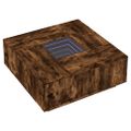 vidaXL Konferenčný stolík s nekonečnými LED dymový dub 100x100x40 cm