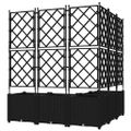 vidaXL Záhradný kvetináč 5 ks Čierna 120 x 120 x 143 cm PP