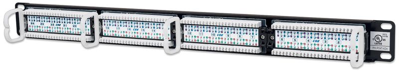 Intellinet patch panel 19" cat5e 24-port UTP 1U čierna
