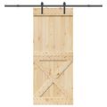vidaXL Posuvné dvere NARVIK 95 x 210 cm (213,5 cm) Prírodná a čierna
