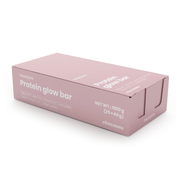 Protein GlowBar - BeastPink, čokoláda, 25 x 40 g
