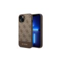 Puzdro Guess pre iPhone 14 Pro Max 6,7" GUHCP14XG4GLBR hnedá PC/TPU 4G PU puzdro s Bottom Stripe Metal Logo