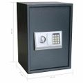 vidaXL Elektronický digitálny trezor s poličkou 35x31x50 cm