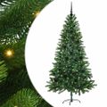 vidaXL Vianočný stromček s 150 LED-i so stojanom Zelená 150 cm PE
