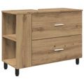 vidaXL Kozmetický stolík do kúpeľne Dub artisan 80 x 35 x 60 cm