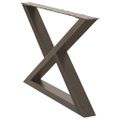 vidaXL Nohy konferenčného stolíka 2 ks, prírodná oceľ 70 x (42-43,3) cm, oceľ