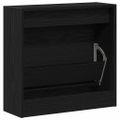 vidaXL Skriňa na topánky 60 x 21 x 57 cm Kompozitné drevo Čierny dub