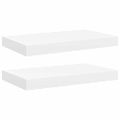 vidaXL Plávajúce nástenné police 2 ks, biele 40x23,5x3,8 cm, MDF