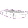 vidaXL Posteľný rám dub sonoma 90x190 cm kompozitné drevo a kov