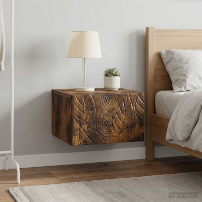vidaXL Nástenná nočná skrinka 2 ks Dymový dub 49 x 34,5 x 20 cm