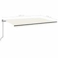 vidaXL Automaticky zaťahovacia markíza 500x350 cm krémová