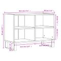 vidaXL TV skrinka dymový dub 69,5x30x50 cm kompozitné drevo