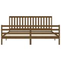 vidaXL Posteľný rám s čelom medovo-hnedý 200x200 cm masívne drevo