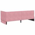 vidaXL Rohový rám postele s čelnou doskou Ružová 80 cm x 200 cm Zamat