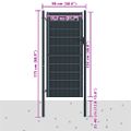 vidaXL Plotová brána PVC a oceľ 100x124 cm antracitová