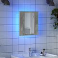 vidaXL LED kúpeľňová zrkadlová skrinka betónová sivá 40x12x45 cm akryl
