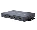 XtendLan HDMI multiviewer/kvadrátor, 4x vstup, 1x výstup, do 1080p, IR ovladač Kvadrátor, prepínac, 4x HDMI vstup, 1x HDMI výstup, do 1080p, IR ovladac, kovové provedení