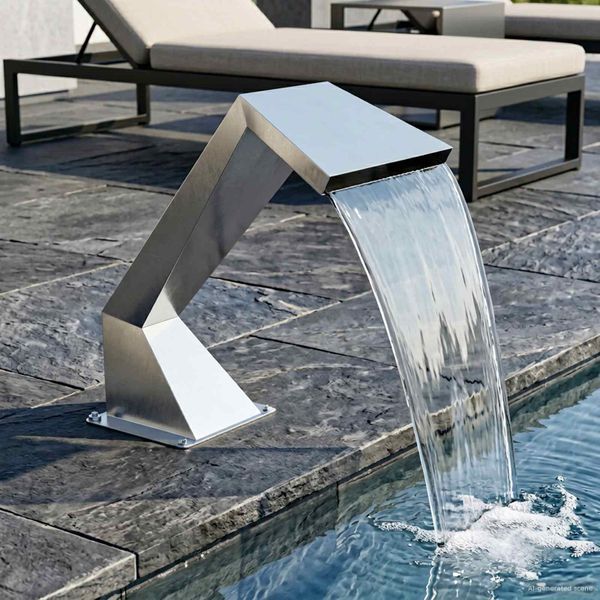 vidaXL Bazénový vodopád Nehrdzavejúca oceľ 63,5 x 29 x 51 cm