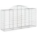vidaXL Oblúkové gabiónové koše 11 ks 200x50x100/120cm pozinkov. železo