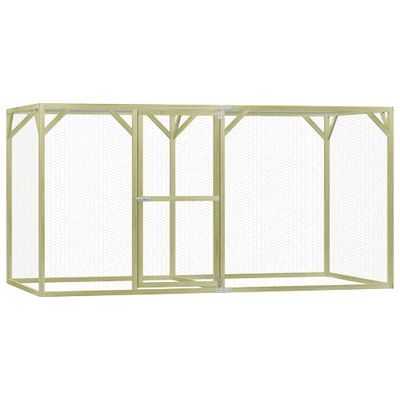 vidaXL Klietka pre sliepky 1,5x3x1,5 m, impregnovaná borovica