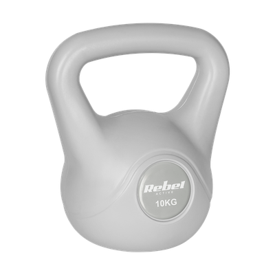 Kettlebell Bitumenový 10 kg sivý REBEL ACTIVE RBA-2322G-10