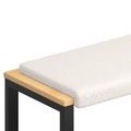 vidaXL Vankúš na lavičku Sherpa látka Krémová Hĺbka 35 cm