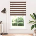 vidaXL Zebra roleta hnedá 130x200 cm šírka látky 125,9 cm polyester