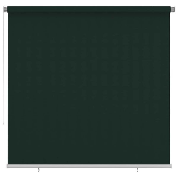 vidaXL Vonkajšia zatemňovacia roleta 245 (Š) x 230 (V) cm tmavozelená HDPE