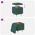 vidaXL Ottoman s Úložným Priestorom Tmavozelená 40 x 40 x 45 cm látka