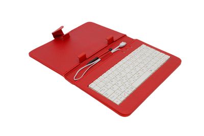 AIREN AiTab Leather Case 1 with USB Keyboard 7'' RED (CZ/ SK/DE/UK/US.. layout)