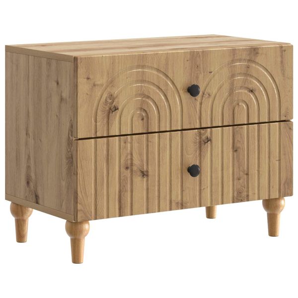 vidaXL Nočný stolík Dub artisan 62 x 34,5 x 48 cm Kompozitné drevo