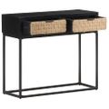 vidaXL Konzolový stolík 90x35x76 cm masívne mangové drevo