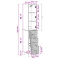vidaXL Sada skríň 2 ks 33 x 34,5 x 90 cm Kompozitné drevo Staré drevo