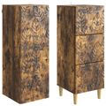 vidaXL Sada skríň 2 ks 33 x 34,5 x 90 cm Kompozitné drevo Dymový dub