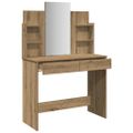 vidaXL toaletný stolík so zrkadlom Artisan Dub 96x39x142 cm