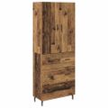 vidaXL Highboard 2 ks Staré drevo 69,5 x 34 x 180 cm Kompozitné drevo